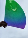 Quarter sheet Aqua green .062mm dichroic borosilicate glass with ship crate