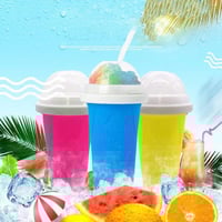 Quick Frozen Smoothies Cups Slushy Ice Cream Maker Milkshake Cooling Cup Silicone Squeeze Slushy Cup
