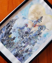 Image 1 of Reino Corazones art print watercolor handpainted. KH fanart