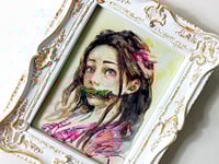 Image 1 of Handmade Nezuko Kamado Watercolor art Print | Demon Slayer art  Anime Fan Art | A5 A4 A3 Sizes