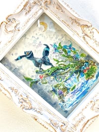 Image 1 of Shiny umbreon art print, pokemon fanart watercolor handpainted