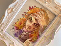 Image 1 of Rengoku art Print | Demon Slayer art  Anime Fan Art | watercolor handpainted