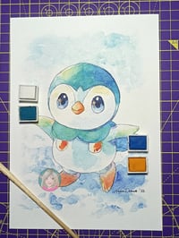 Image 2 of Anime watercolor commission - watercolour portraits in my style!