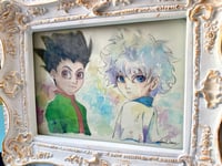 Image 2 of Gon and Killua Hunter x Hunter art print Fanart watercolor handpainted