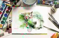 Image 3 of Custom Pet Watercolor Portrait - A5, A4, A3 Sizes - Personalized Pet Art - Free Shipping