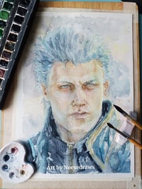 Image 3 of Vergil Devil May Cry art print -  fanart portrait
