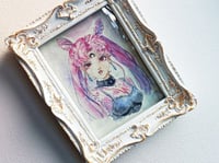Image 1 of Chibiusa Black Lady / Wicked Lady Art print watercolour handmade fanart