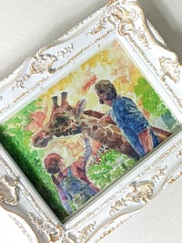 Image 1 of The last of us Ellie Joel Giraffe game art print watercolour