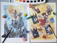 Image 4 of Anime watercolor commission - watercolour portraits in my style!