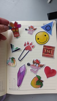 Image 1 of Handmade CB Bandicoot stickers - Retro Coco laptop stickers