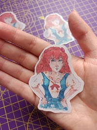 Image 2 of New version! Aska teenage redhair moody tsundere girl  journaling stickers|| anime