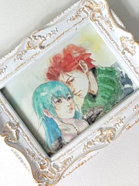 Image 1 of Byleth x Sylvain Fire emblem 3 houses art print FE3H