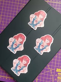 Image 3 of New version! Aska teenage redhair moody tsundere girl  journaling stickers|| anime