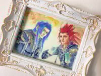 Image 1 of Axel Saix Reino Corazones 2 art print, KH2 fanart from watercolour handpainted