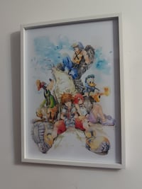 Image 5 of Art print Reino Corazones group watercolor from handpainted