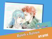 Image 2 of Byleth x Sylvain Fire emblem 3 houses art print FE3H