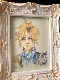 Image 2 of FF7 Cloud Watercolor art print A5/ A4 / A3 fantasia final