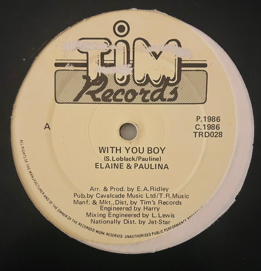 Elaine & Paulina – With You Boy (Tim Records) 12"