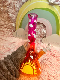 Image 7 of Sunny Skies Thick Glass Bubbler