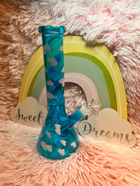 Image 17 of  Blue Sky Cloud Thick Glass Bong 