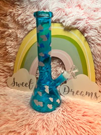 Image 18 of  Blue Sky Cloud Thick Glass Bong 