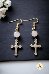 Image 5 of Golden Cross Earrings