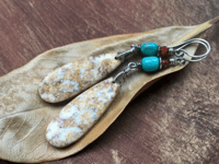 Image 2 of Fossil Coral earrings/ n70