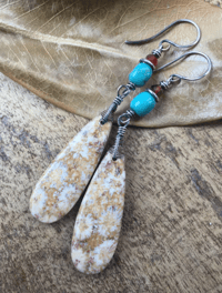 Image 4 of Fossil Coral earrings/ n70