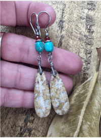 Image 6 of Fossil Coral earrings/ n70