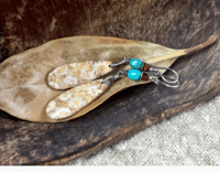 Image 8 of Fossil Coral earrings/ n70