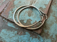 Image 1 of Solid sterling silver hoops/ n75