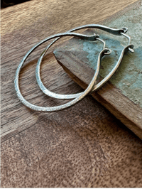 Image 4 of Solid sterling silver hoops/ n75