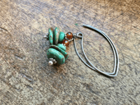 Image 1 of Turquoise earrings/ n72