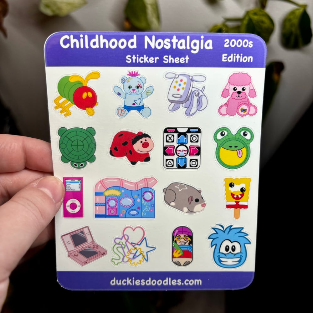 2000s Childhood Nostalgia Sticker Sheet