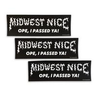 Image 1 of MIDWEST NICE BUMPER STICKER