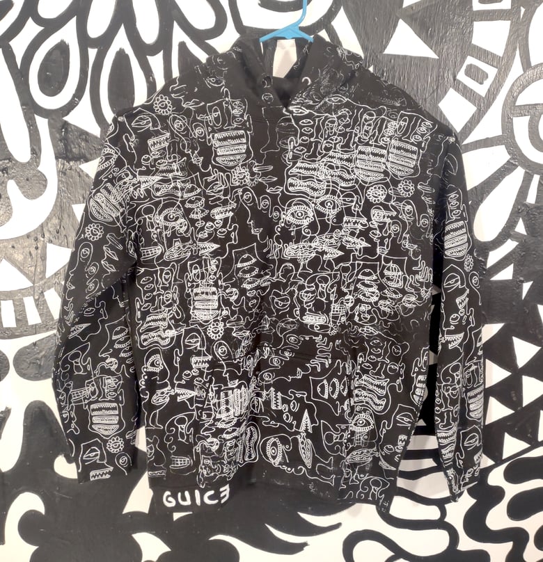 Image of Size XL Guice Monsters Black and White Hoodie