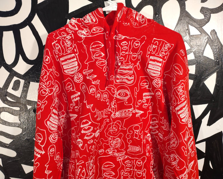 Image of Size Large Guice Monsters Hoodie Red