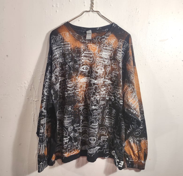 Image of Size 2X Guice Monsters Bleach Dye Long Sleeve