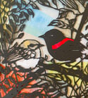 Papercut and collage Australian Red-backed fairywren (Edition of 5, 4 Left)