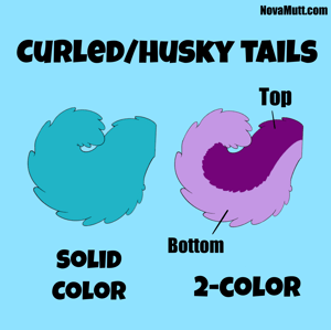 Image of Custom Curled Husky Tail
