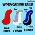 Custom Color Canine Wolf Dog Tail