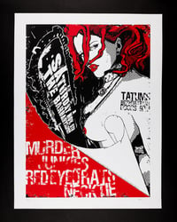 Image 1 of Murder Junkies Red Eyed Rats Necktie Barbary Philadelphia Silkscreen Print