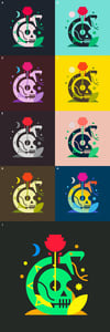 Overcomer - 5x5 Prints - 9 Colorways  / Overcomer (Spectrum) - Holographic Sticker