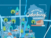 Image 3 of New! City of Cedarburg, WI Map