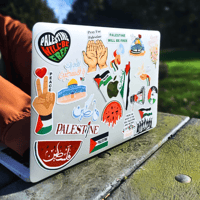 Image 4 of Support Palestine✌️: 50-Piece Waterproof Glossy Sticker Pack | Handmade Muslim-Owned Merchandise