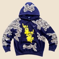 Image 1 of REWORKED NIKE FLOWER BROKAT HOODIE SIZE M