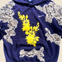 Image 4 of REWORKED NIKE FLOWER BROKAT HOODIE SIZE M