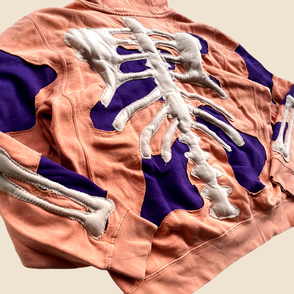 REWORKED NIKE FLOW 3D PUFF SKELETON HOODIE SIZE M