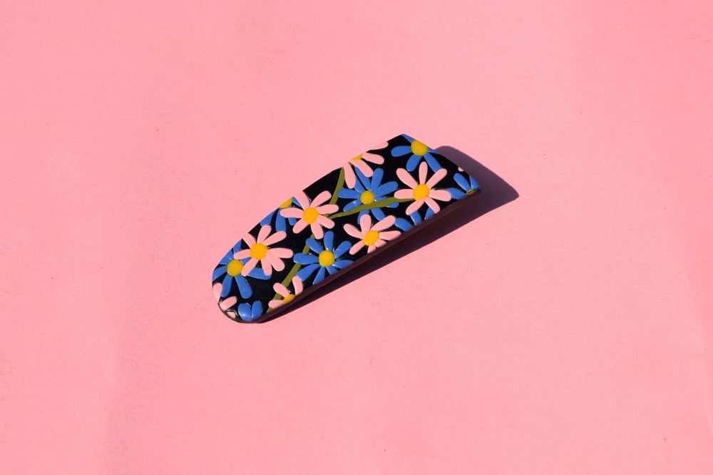 Image of Forget Me Not Clay Hair Barrette