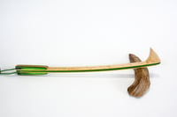 Image 3 of Wooden Backscratcher, Spectraply Wood Green Hornet with Accent wood of Birdseye Maple, Gift for her